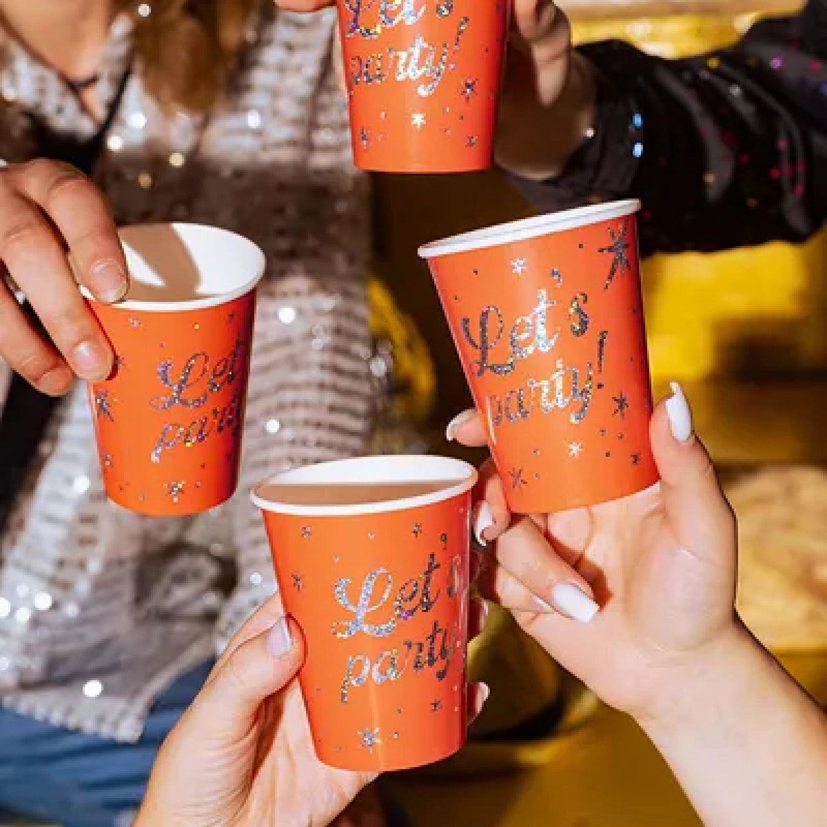 Papkrus "Let's Party" – Orange – 250 ml – 6 stk.
