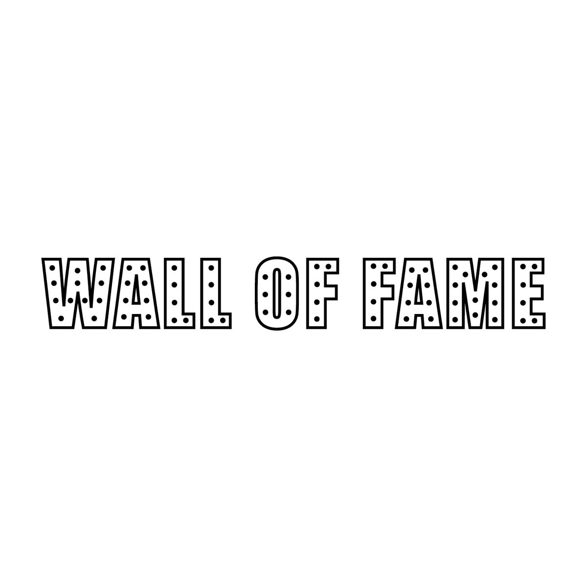 Wall of fame - wallsticker