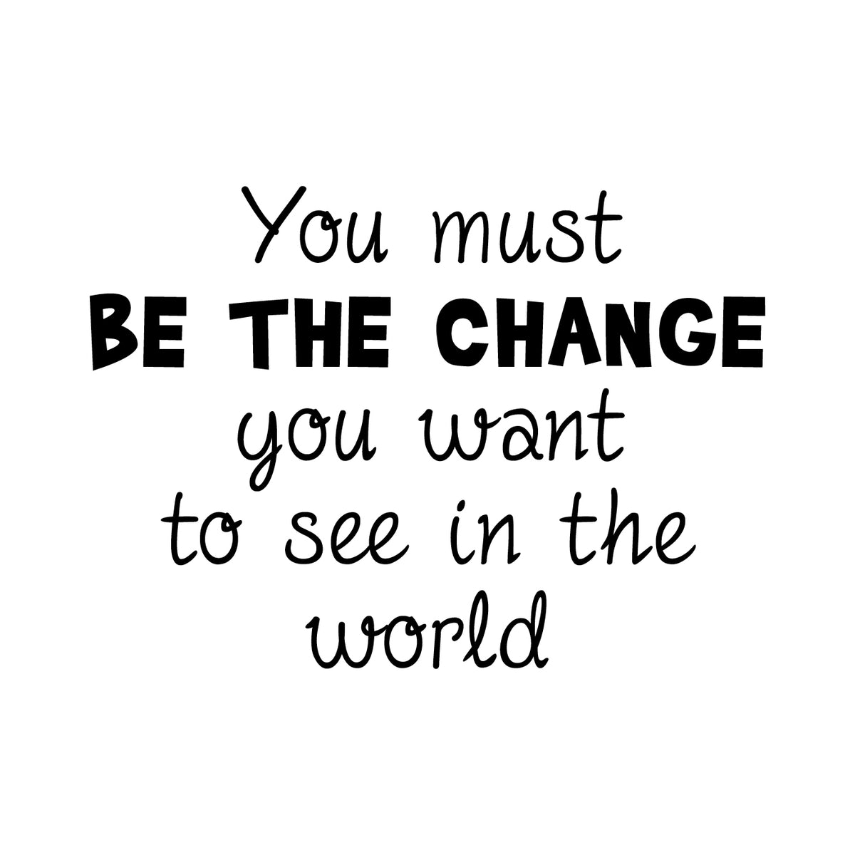 Be the change - wallsticker