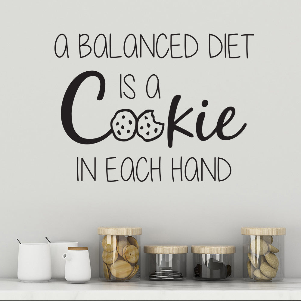 A balanced diet is.. Wallsticker