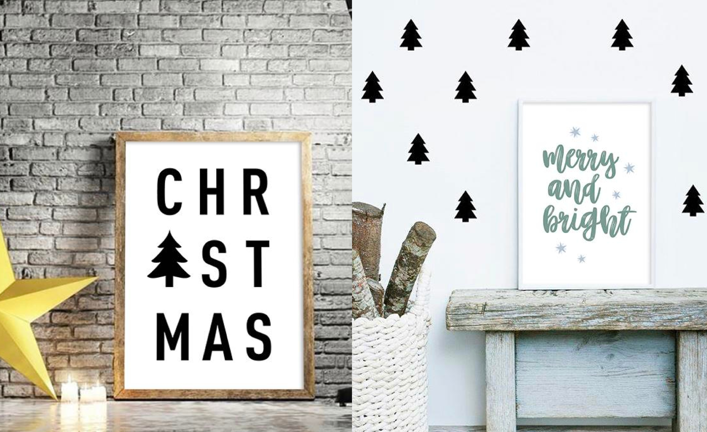 Pynt op med jule plakater - Inspiration til julemagi