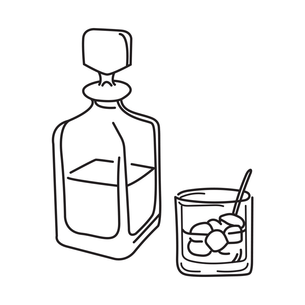Whisky flaske - Wallsticker
