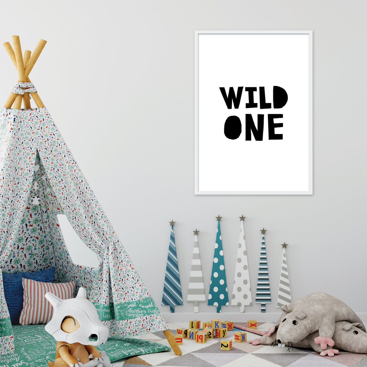 børne plakat til børneværelset - Wild one